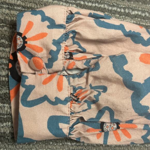 Atelier 1756 x Anthropologie Pastel Pink Nadia Ruffle Floral One-Sleeve Romper - Picture 9 of 11